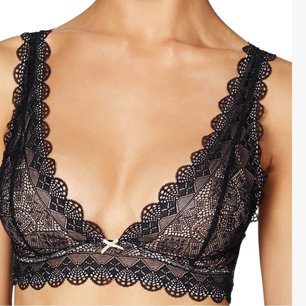 NWT Heidi Klum Intimates Geometric Lace Soft Cup Bralette Size Small